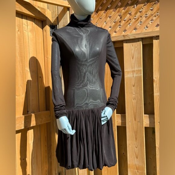 🆕 RAT & BOA 🧿 NWOT Lui Sheer Mesh Long Sleeve Mini Dress, Black - Sz M - Picture 5 of 13